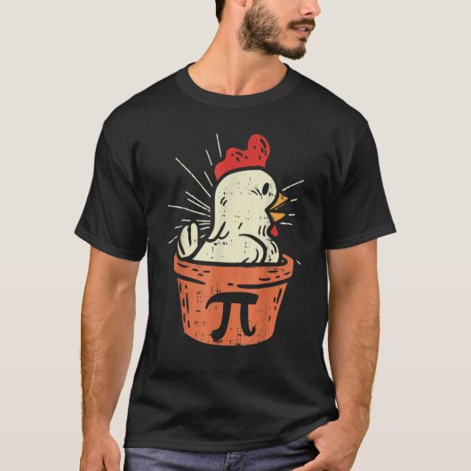 Chicken Pot Pie Mathe Puppe Hühnerpot Pi T-Shirt (Vorderseite)