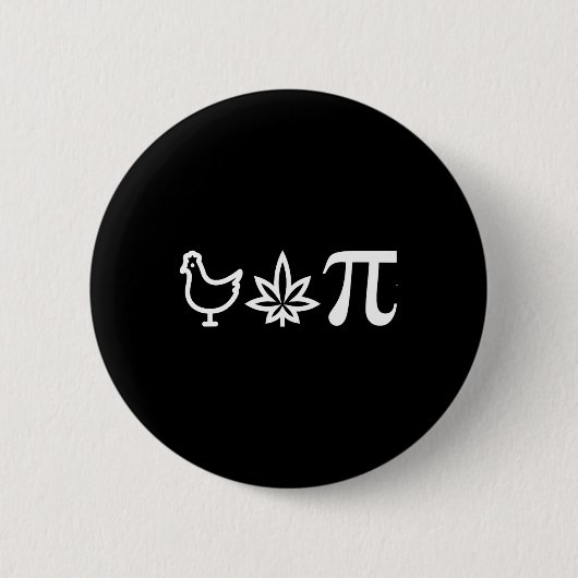 Chicken Pot Pie Pi Day Weed Pun Mathe Numbers März Button (Vorderseite)