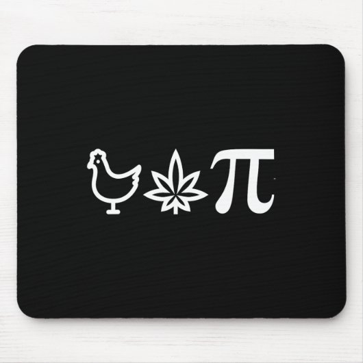 Chicken Pot Pie Pi Day Weed Pun Mathe Numbers März Mousepad (Vorne)