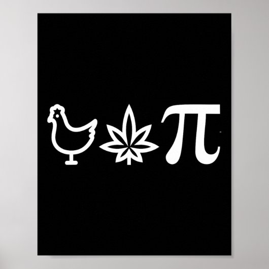 Chicken Pot Pie Pi Day Weed Pun Mathe Numbers März Poster (Vorne)