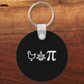 Chicken Pot Pie Pi Day Weed Pun Mathe Numbers März Schlüsselanhänger (Vorderseite)