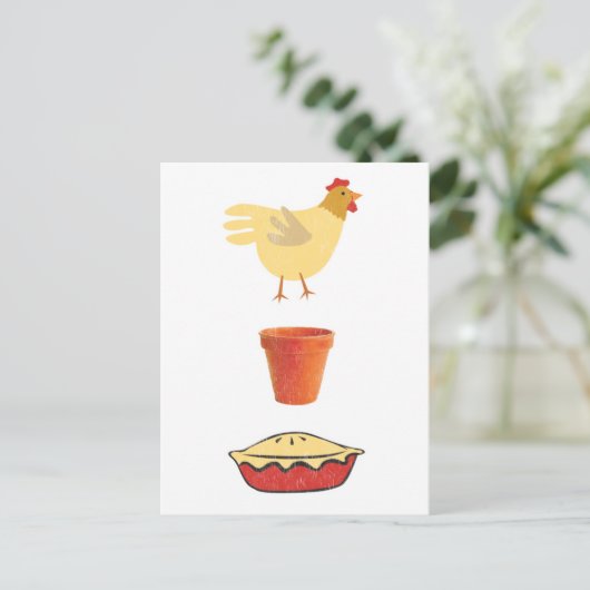 Chicken Pot Pie Postkarte (Stehend Vorderseite)