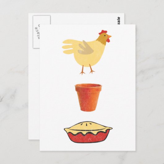 Chicken Pot Pie Postkarte (Vorne/Hinten)