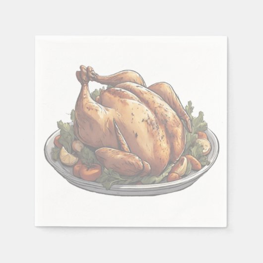 CHICKEN PRINT SERVIETTE (Vorderseite)