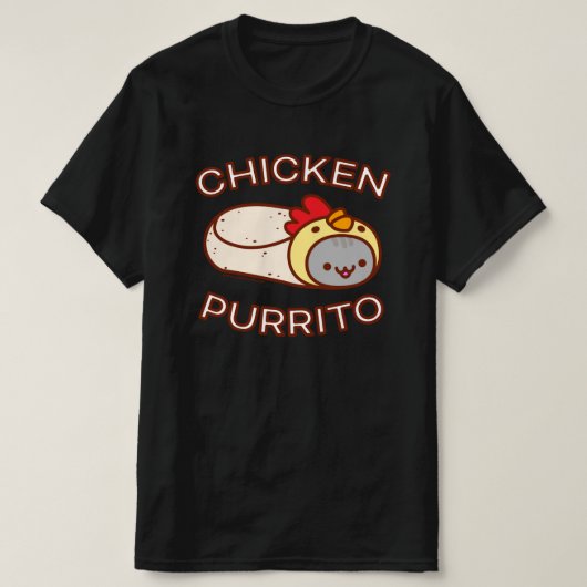 CHICKEN PURRITO Cat Burrito T - SHIRT (Design vorne)