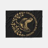 Chicken Raising & Jesus Praising Shirt Men Wom Fleecedecke (Vorderseite (Horizontal))