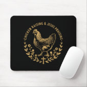 Chicken Raising & Jesus Praising Shirt Men Wom Mousepad (Mit Mouse)