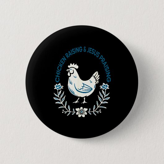 Chicken Raising And Jesus Praising Shirt Men Women Button (Vorderseite)