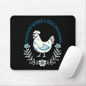 Chicken Raising And Jesus Praising Shirt Men Women Mousepad (Mit Mouse)