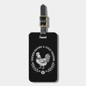 Chicken Raising & Jesus Lob Gepäckanhänger (Vorderseite vertikal)