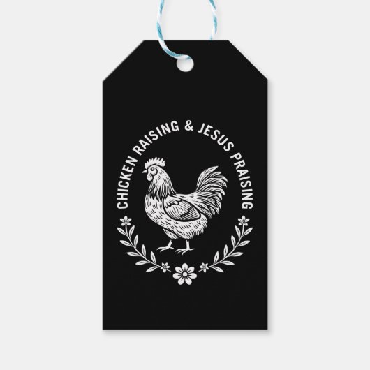 Chicken Raising & Jesus Lob Geschenkanhänger (Vorderseite)