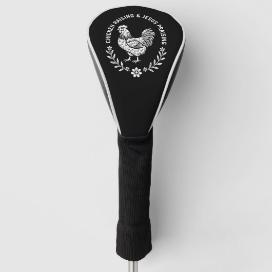 Chicken Raising & Jesus Lob Golf Headcover (Vorderseite)