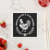 Chicken Raising & Jesus Lob Serviette (Beispiel)