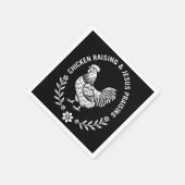 Chicken Raising & Jesus Lob Serviette (Ecke)
