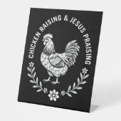 Chicken Raising & Jesus Lob Sockelschild (Vorderseite)