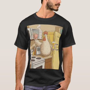 CHICKEN RAUCHEN , EIN BIER ALS POPCORN HABEN T-Shirt