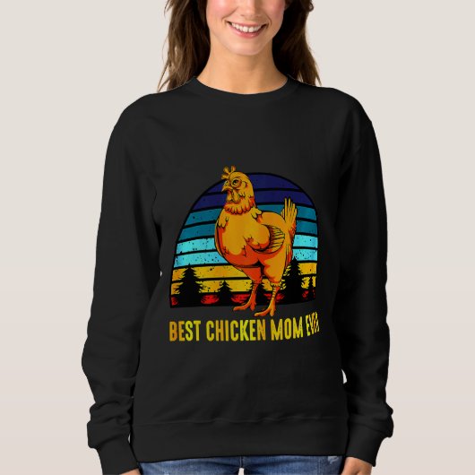 Chicken Retro Poultry Farmer   Sweatshirt (Vorderseite)