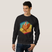 Chicken Retro Style Sweatshirt (Vorne ganz)