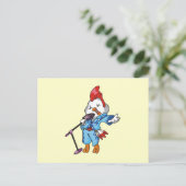 Chicken Rock Star T - Shirt und Geschenke Postkarte (Stehend Vorderseite)