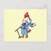 Chicken Rock Star T - Shirt und Geschenke Postkarte (Vorderseite)