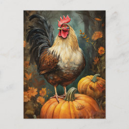 Chicken Rooster Art Postkarte
