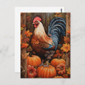 Chicken Rooster Art Postkarte (Vorne/Hinten)