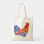 Chicken Rooster Bird Kids Boys Name Blue Red Tragetasche (Rückseite)