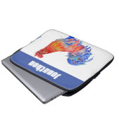 Chicken Rooster Bird Kids Boys Namensschild Laptopschutzhülle (Vorne Knopf)