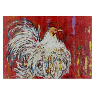 Chicken Rooster Cutting Charcuterie Board Schneidebrett