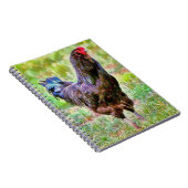 Chicken Rooster Farm Style Art Journal Notizblock (Rechte Seite)