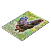 Chicken Rooster Farm Style Art Journal Notizblock (Linke Seite)