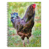 Chicken Rooster Farm Style Art Journal Notizblock (Vorderseite)