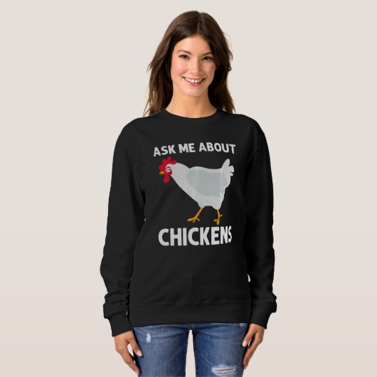 Chicken Rooster Men Women Boys Girls Kids Sweatshirt (Vorne ganz)
