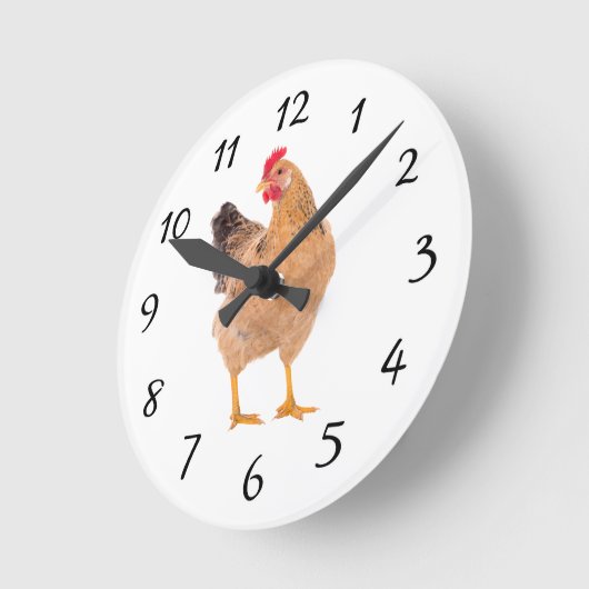 CHICKEN ROOSTER WALL CLOCK RUNDE WANDUHR (Winkel)