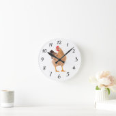 CHICKEN ROOSTER WALL CLOCK RUNDE WANDUHR (Zuhause)