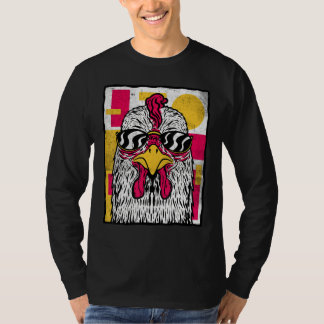 Chicken Rooster Wearing Sunglasses T-Shirt