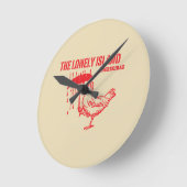 Chicken Runde Wanduhr (Winkel)