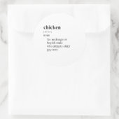 CHICKEN RUNDER AUFKLEBER (Tasche)