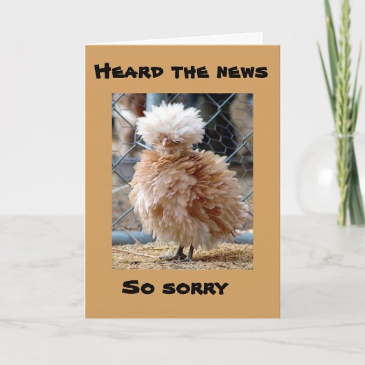 CHICKEN SAGT SICH IN EIN KÄCK/SCHLECHTES HAAR ÜBER KARTE (Vorderseite)