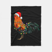 Chicken Santa Christmas Tree Funny Chicken Lover C Fleecedecke (Vorderseite)