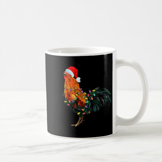 Chicken Santa Christmas Tree Funny Chicken Lover C Kaffeetasse (Rechts)