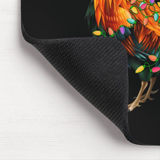 Chicken Santa Christmas Tree Funny Chicken Lover C Mousepad (Ecke)