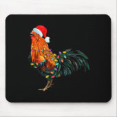 Chicken Santa Christmas Tree Funny Chicken Lover C Mousepad (Vorne)