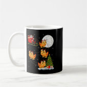 Chicken Santa Sleigh Flying Funny Magical Christma Kaffeetasse (Links)