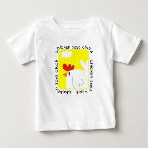 Chicken Says Cluck Farm Baby Dress Baby T-shirt