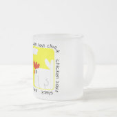 Chicken Says Cluck Tshirts and Gifts Mattglastasse (VorderseiteRechts)
