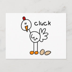 Chicken Says Cluck Tshirts und Geschenke Postkarte
