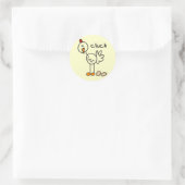 Chicken Says Cluck Tshirts und Geschenke Runder Aufkleber (Tasche)