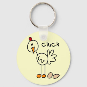 Chicken Says Cluck Tshirts und Geschenke Schlüsselanhänger