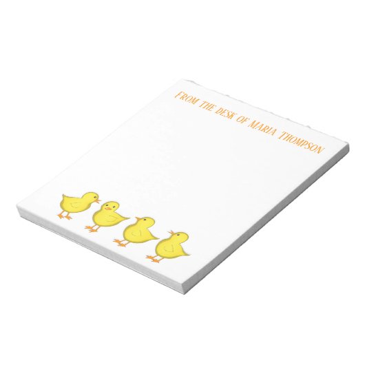 Chicken Scratch Chics Spring Whimsical Fun Notizblock (Rotiert)